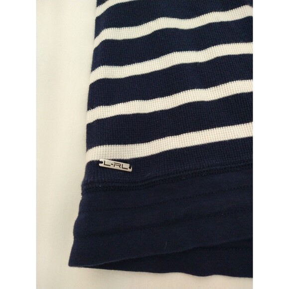 Lauren Active Ralph Lauren XL Cardigan Hoodie Navy Blue & White Stripe Full Zip - Picture 4 of 11